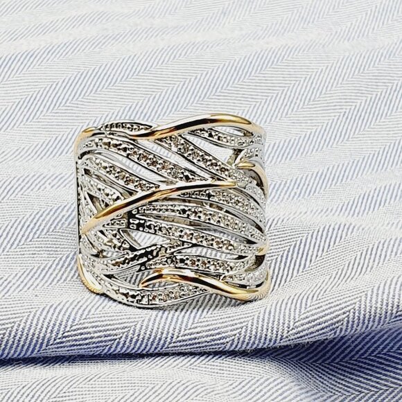 💍 Fashion Trendy Wave Stackable Rings for Women, EVGG1375 - Picture 15 of 15